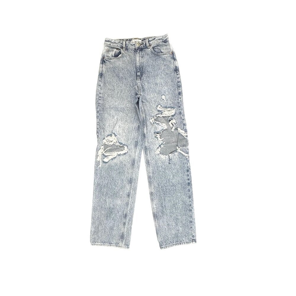 PacSun Jeans Women 28 Blue 90s Boyfriend Distressed Denim High Rise